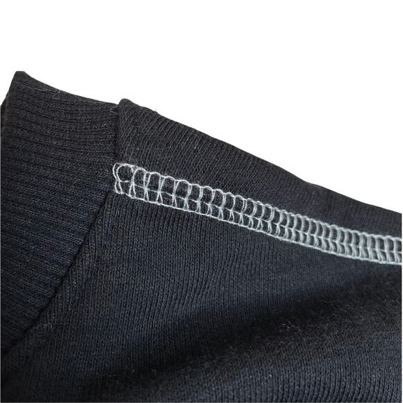 FILA Contrast Stitching Pullover Sweater Black Small Embroidered 90s Crewneck - Picture 4 of 4